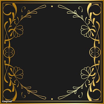 Vintage golden art nouveau badge vector | Free stock vector - 519606