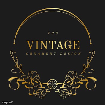 Vintage golden art nouveau badge vector | Free stock vector - 519630
