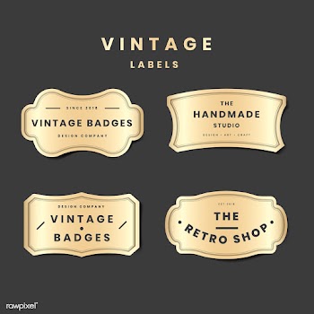 Vintage golden logo set | Free stock vector - 553685