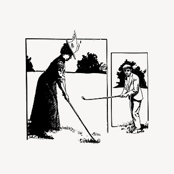 Vintage golf collage element, sports | Free Vector Illustration - rawpixel