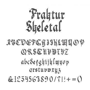 Vintage gothic font Free Vector