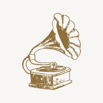 Vintage gramophone collage element, record | Free Vector Illustration - rawpixel
