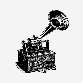 Vintage gramophone music player drawing. | Free Photo - rawpixel