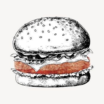 Vintage hamburger, fast food drawing | Free Photo - rawpixel