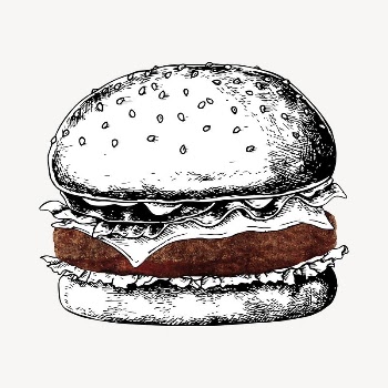 Vintage hamburger, fast food drawing | Free Photo - rawpixel