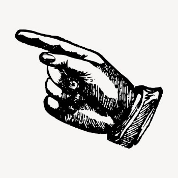 Vintage hand, pointing gesture clipart | Free Vector Illustration - rawpixel