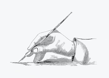 Vintage hand writing on a paper illustration psd, remixed from public domain artwork.