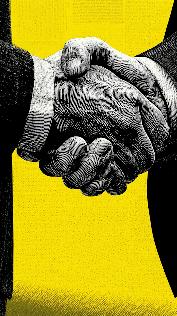 Vintage Handshake Illustration