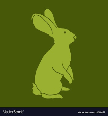 Vintage hare hand drawn vector image