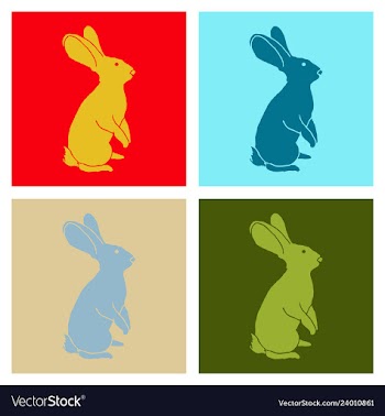 Vintage hare hand drawn vector image
