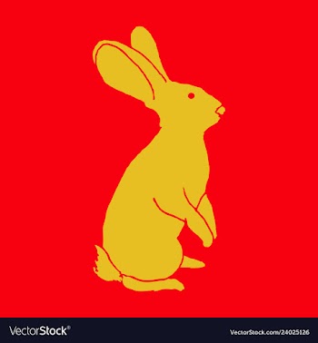 Vintage hare hand drawn vector image