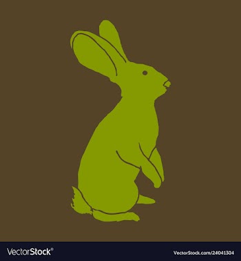 Vintage hare hand drawn vector image