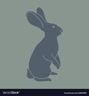 Vintage hare hand drawn vector image