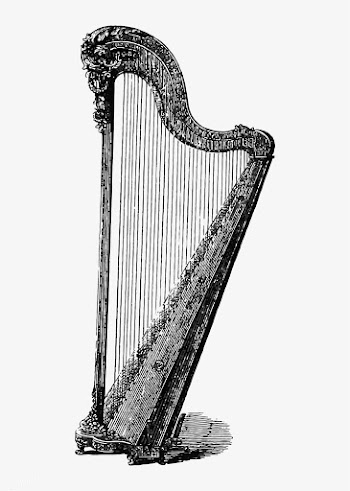 Vintage harp illustration | Free stock vector - 556497