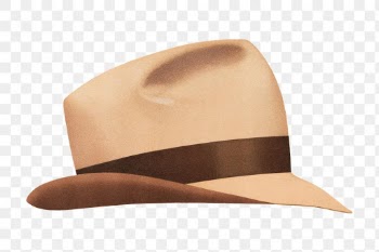 Vintage hat illustration png, remixed from "Keep it under your hat!" poster by St. Michael's Press Ltd.