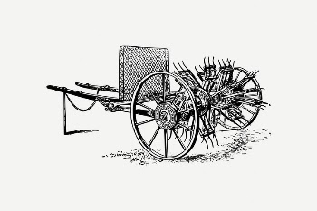Vintage haymaker machine collage element, | Free PSD Illustration - rawpixel