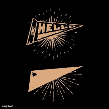 Vintage Hello flags | Free stock vector - 581800