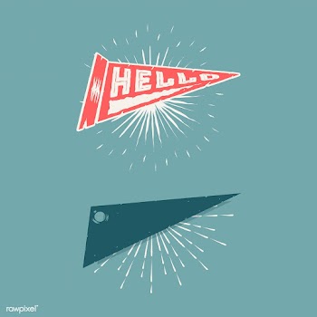 Vintage Hello flags | Free stock vector - 581817