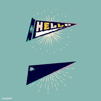 Vintage Hello flags | Free stock vector - 581827