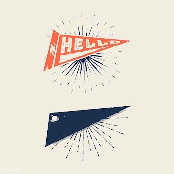 Vintage Hello flags | Free stock vector - 581831