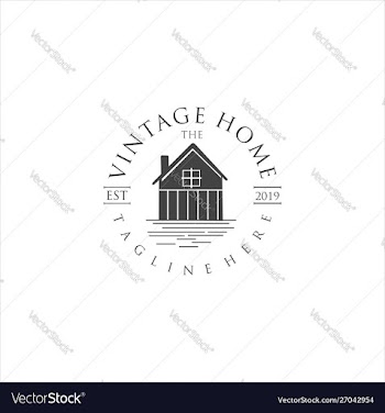 Vintage home for architectural logo icon vector image