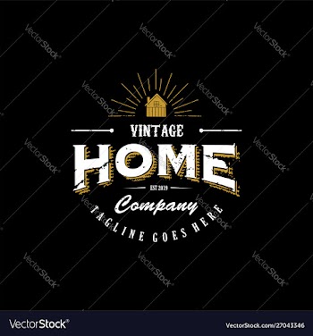 Vintage home for architectural luxury logo icon vector image