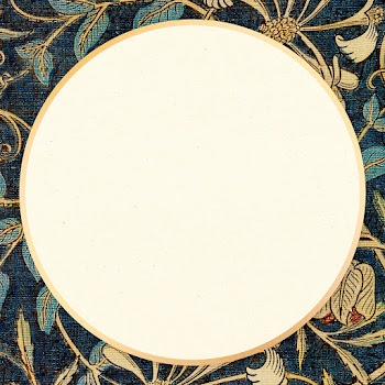 Vintage honeysuckle flower frame psd remix from artwork by William Morris