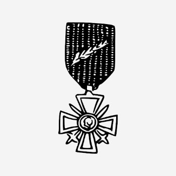 Vintage honorary medal hand drawn | Free Photo - rawpixel