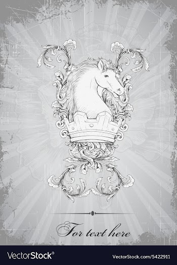 Vintage horse vector image
