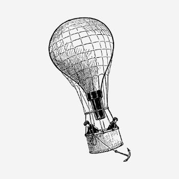 Vintage hot air balloon hand | Free Photo - rawpixel