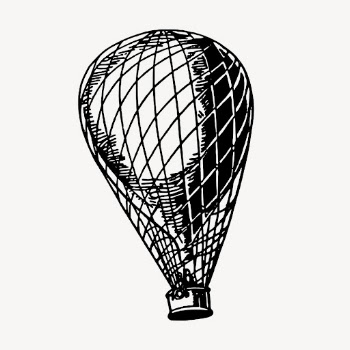 Vintage hot air balloon, transportation | Free Vector Illustration - rawpixel