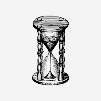 Vintage hourglass drawing, object illustration. | Free Photo - rawpixel