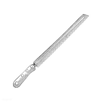 Vintage illustration of a bread knife | Free stock vector - 324606