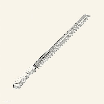 Vintage illustration of a bread knife | Free stock vector - 324613