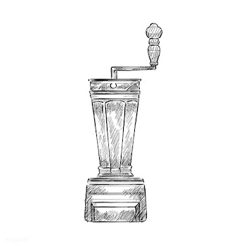 Vintage illustration of a coffee grinder | Free stock vector - 324465