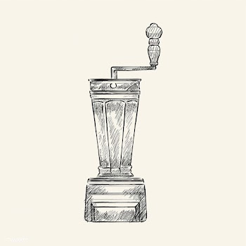 Vintage illustration of a coffee grinder | Free stock vector - 324473