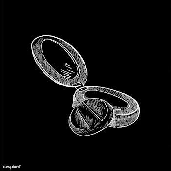 Vintage illustration of a compact powder | Free stock vector - 324735