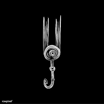 Vintage illustration of a fishing hook | Free stock vector - 324679