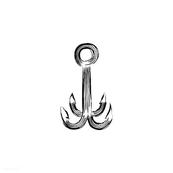 Vintage illustration of a fishing hook | Free stock vector - 324754