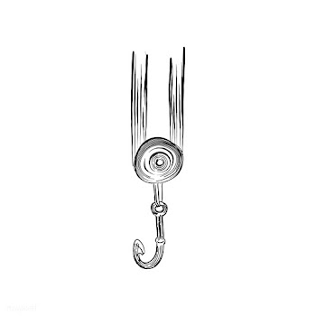 Vintage illustration of a fishing hook | Free stock vector - 324758