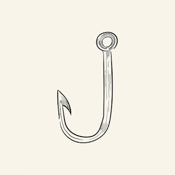 Vintage illustration of a fishing hook | Free stock vector - 324781