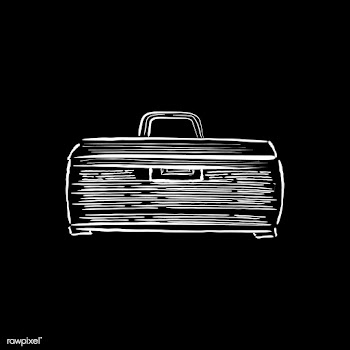 Vintage illustration of a fishing tackle box | Free stock vector - 324675