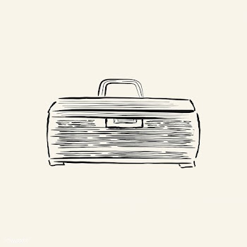 Vintage illustration of a fishing tackle box | Free stock vector - 324746