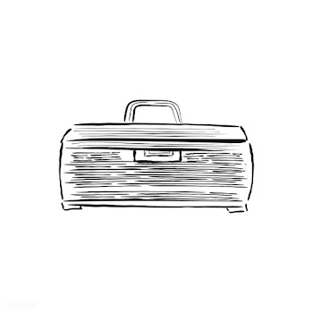 Vintage illustration of a fishing tackle box | Free stock vector - 324791