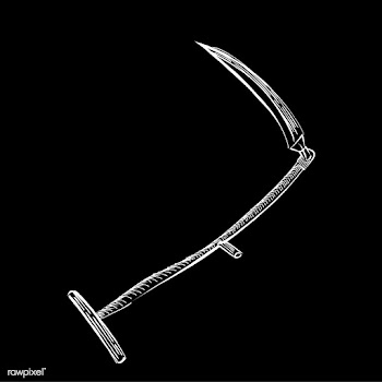 Vintage illustration of a gardening scythe | Free stock vector - 324620
