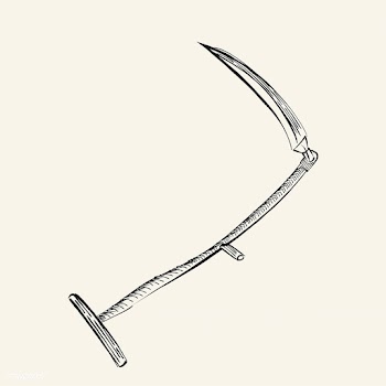 Vintage illustration of a gardening scythe | Free stock vector - 324632
