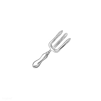 Vintage illustration of a hand fork | Free stock vector - 324548
