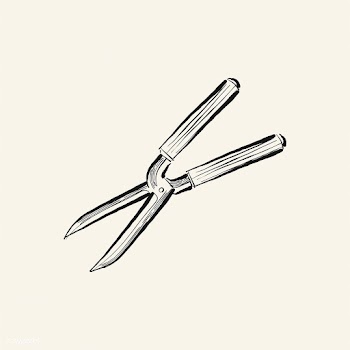 Vintage illustration of a hedge shears | Free stock vector - 324597