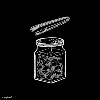 Vintage illustration of a jar with sugar cube.. | Free stock vector - 324485