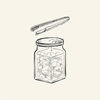 Vintage illustration of a jar with sugar cube.. | Free stock vector - 324536